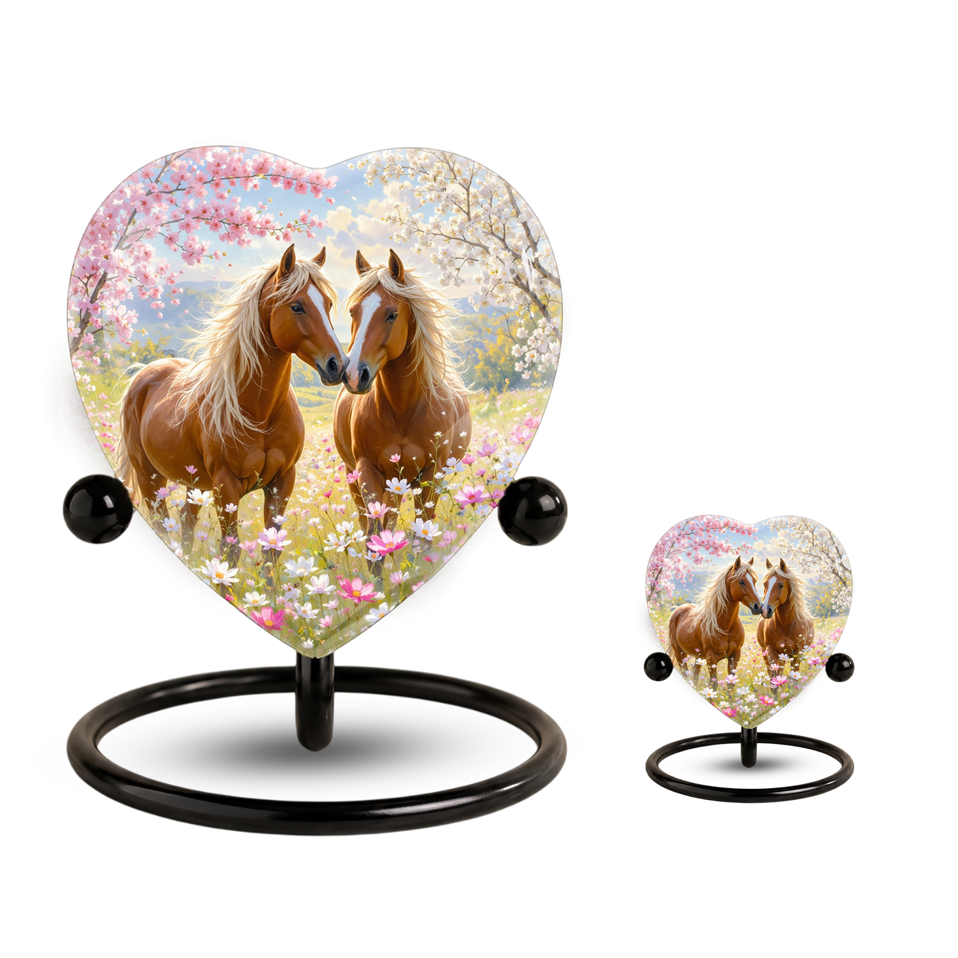 Horse Urn, Adult Urn for Ashes, Horse Memorial Urn, Heart-Shaped Horse Cremation Urn