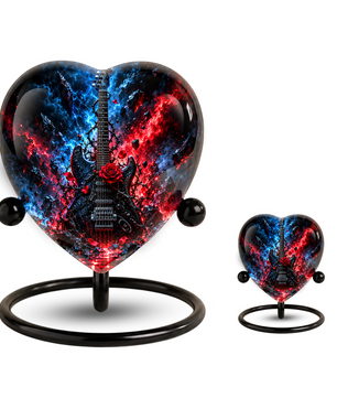 Electric Guitar Cremation Urn for Ashes, Rock Music Memorial Urn, Personalized Guitar Urn