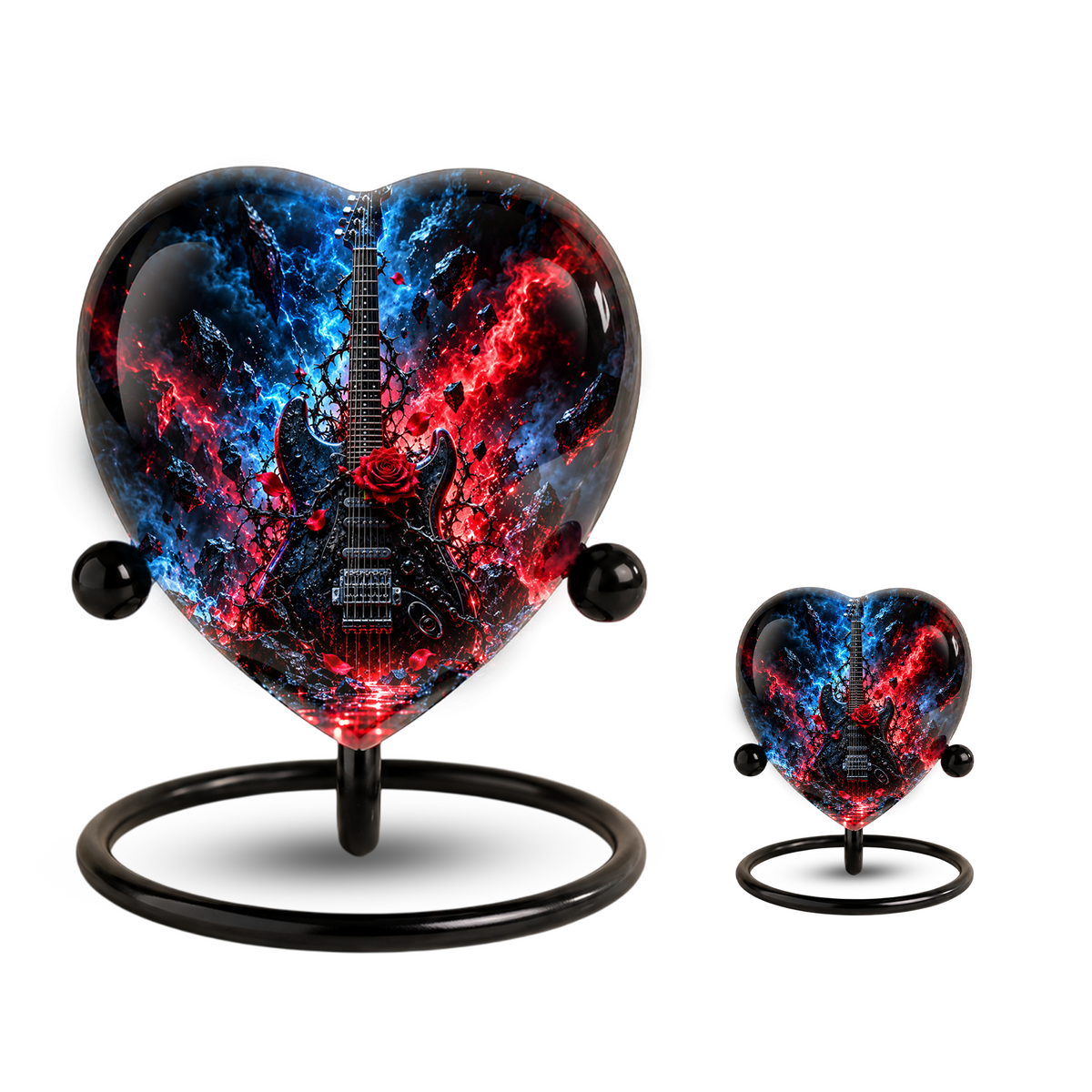 Electric Guitar Cremation Urn for Ashes, Rock Music Memorial Urn, Personalized Guitar Urn