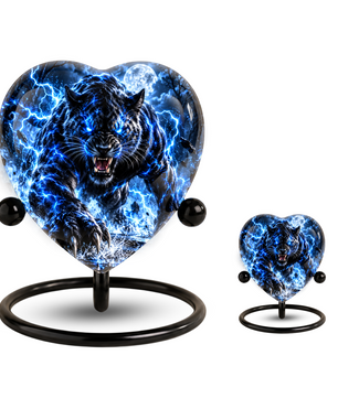 Black Panther Cremation Urn for Ashes, Big Cat Memorial Urn, Personalized Panther Urn