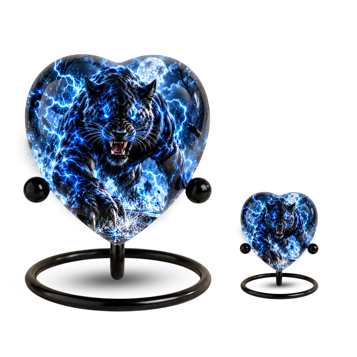 Black Panther Cremation Urn for Ashes, Big Cat Memorial Urn, Personalized Panther Urn