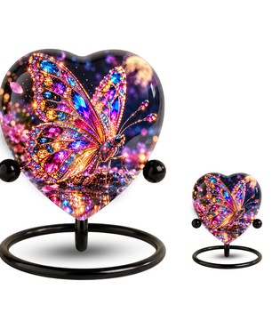 Butterfly Adult Urn for Ashes, Colorful Jeweled Butterfly Memorial Urn, Adult Cremation Urn