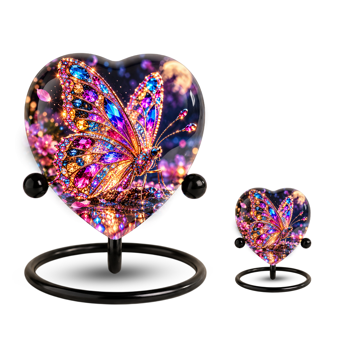 Butterfly Adult Urn for Ashes, Colorful Jeweled Butterfly Memorial Urn, Adult Cremation Urn