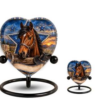Horse Memorial Wind Chime – Heart-Shaped Western Horse Remembrance Garden Decoration