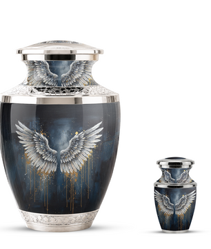 Angel Wings Cremation Urn for Mom & Dad, Guardian Angel Urn for Human Ashes