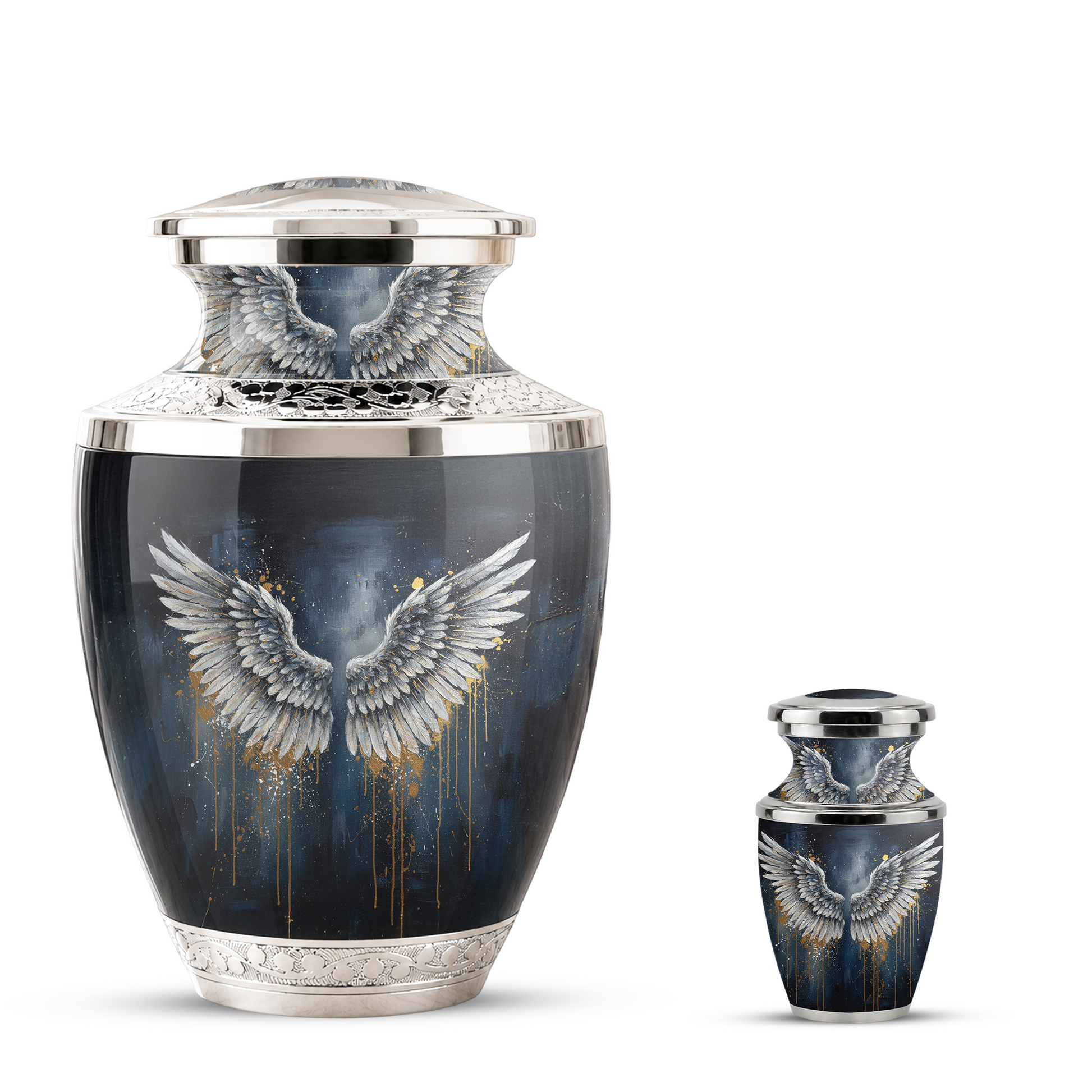 Angel Wings Cremation Urn for Mom & Dad, Guardian Angel Urn for Human Ashes