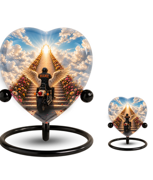 Personalized Motorcycle Cremation Urn for Dad, Adult Male Ashes Memorial Urn, Custom Urn for Father, Son or Man