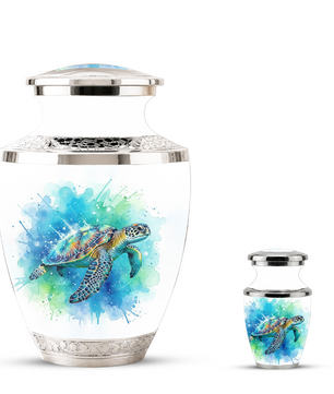 Sea Turtle Cremation Urn for Human Ashes, Personalized Urn for Human Ashes