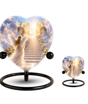 Angel Heaven Urn for Mom – Beautiful Female Adult Cremation Urn, Angel Wing Memorial Urn for Women