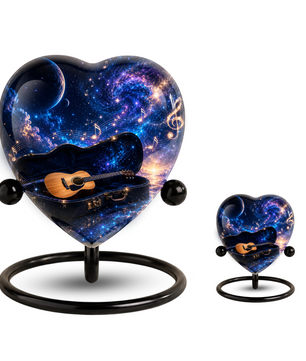 Music Guitar Adult Urn – Guitar Cremation Urn for Adult Ashes, Musical Memorial Adult Urn