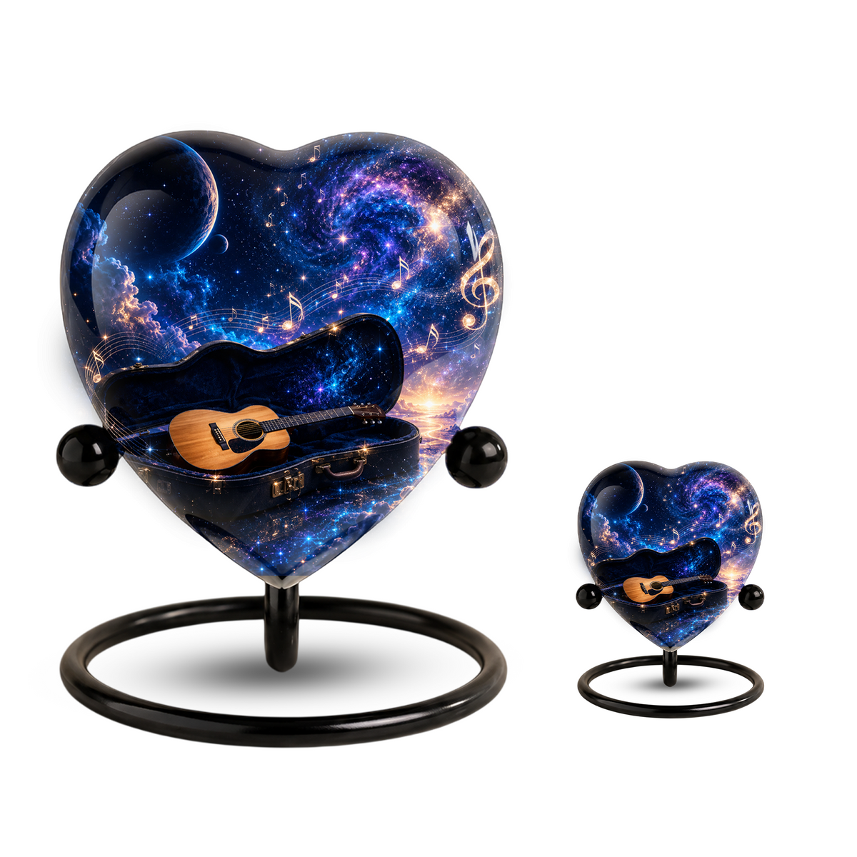 Music Guitar Adult Urn – Guitar Cremation Urn for Adult Ashes, Musical Memorial Adult Urn