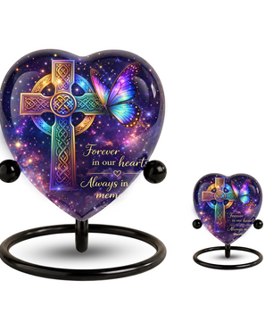 Celtic Cross Butterfly Memorial Urn, Adult Urn, Urns for Adult Ashes, Adult Urns, Adult Urns for Ashes