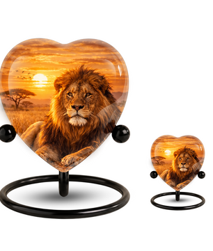 Lion Sunset Urn, Adult Urn, Urns for Adult Ashes, Adult Urns for Ashes, Adult Cremation Urn