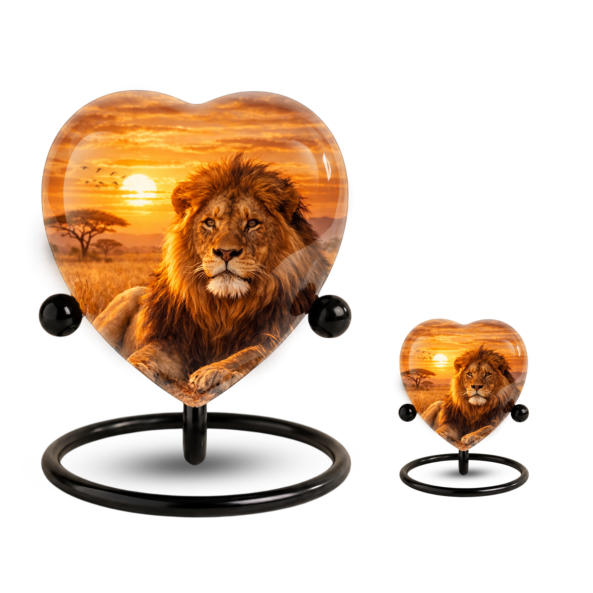 Lion Sunset Urn, Adult Urn, Urns for Adult Ashes, Adult Urns for Ashes, Adult Cremation Urn