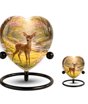 Deer Heart Shaped Urn for Adult Ashes | Adult Cremation Urn & Memorial Urn