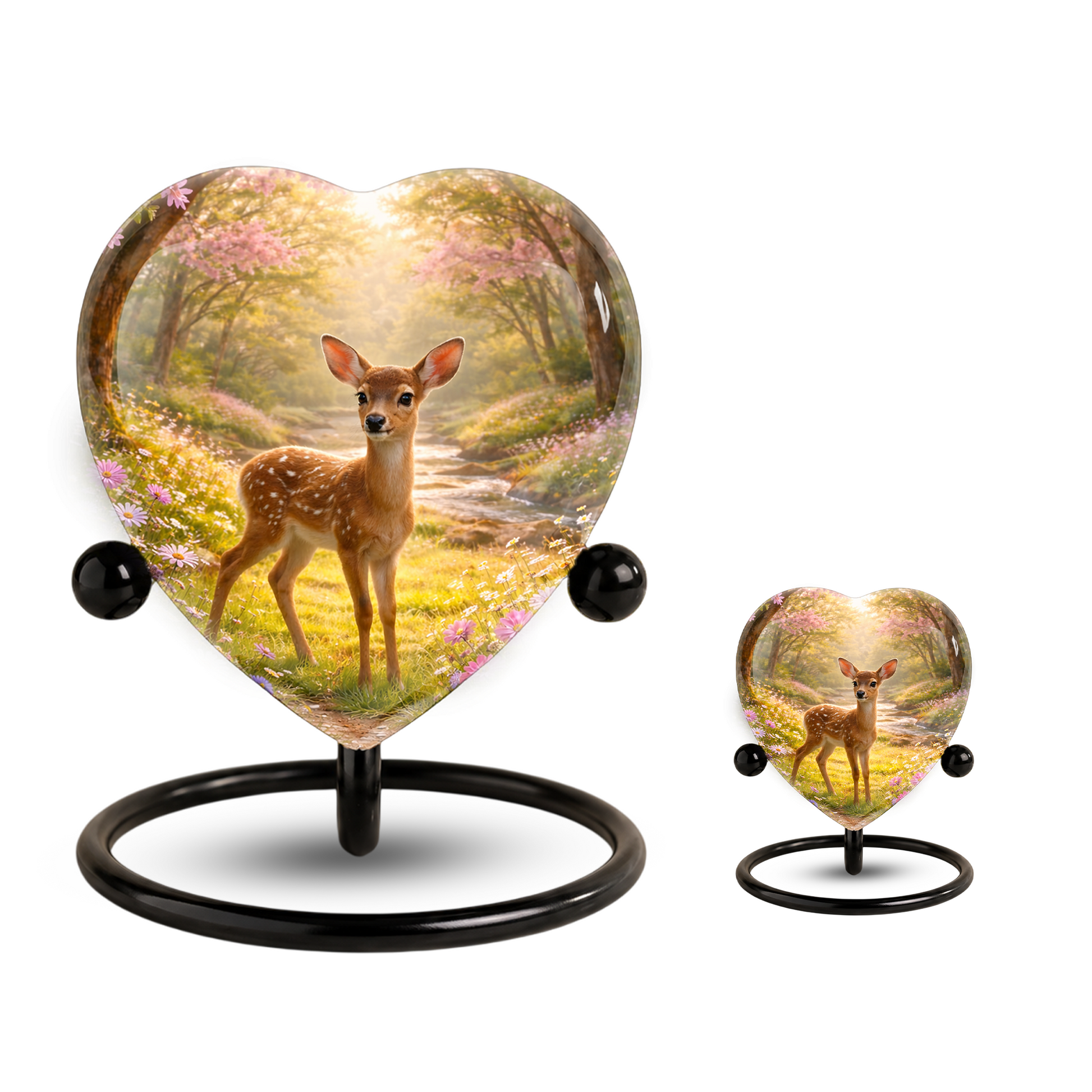 Deer Heart Shaped Urn for Adult Ashes | Adult Cremation Urn & Memorial Urn