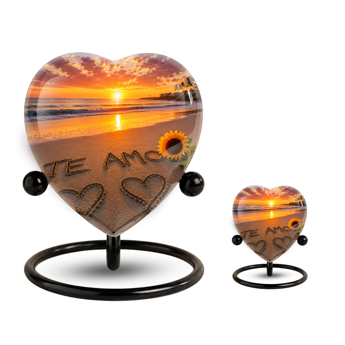 Beach Urn – Beach Urn for Human Ashes, Ocean Sunset Cremation Urn & Beach Keepsake Urn