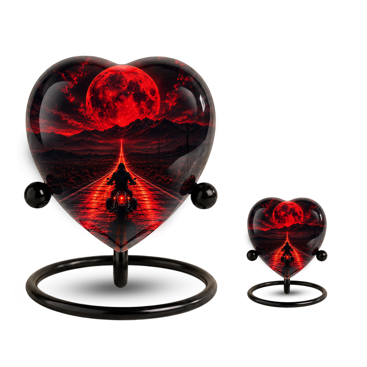 Personalized Motorcycle Urn for Dad, Adult Male Cremation Urn for Ashes, Memorial Urn for Father