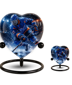 Hockey Urn for Dad – Personalized Adult Male Cremation Urn for Ashes