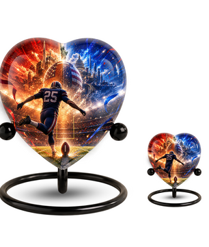 Personalized Football Cremation Urn for Ashes, Adult Urn for Dad, Men