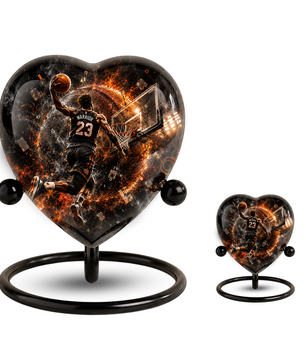 Personalized Basketball Cremation Urn for Ashes | Basketball Memorial Urn for Dad