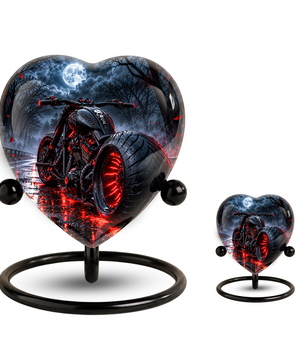 Motorcycle Urn for Dad's Ashes, Personalized Adult Cremation Urn for Men, Biker Memorial Urn