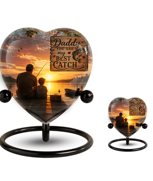 Fishing Urn for Dad – Gone Fishing Urn, Fishing Cremation Urn for Human Ashes
