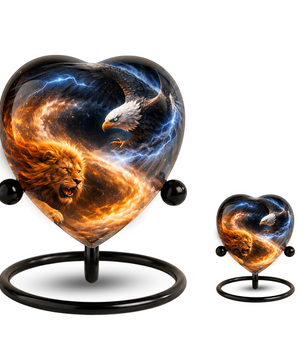 Lion and Eagle Urn, Adult Urn, Urns for Adult Ashes, Adult Urns for Ashes, Adult Cremation Urn