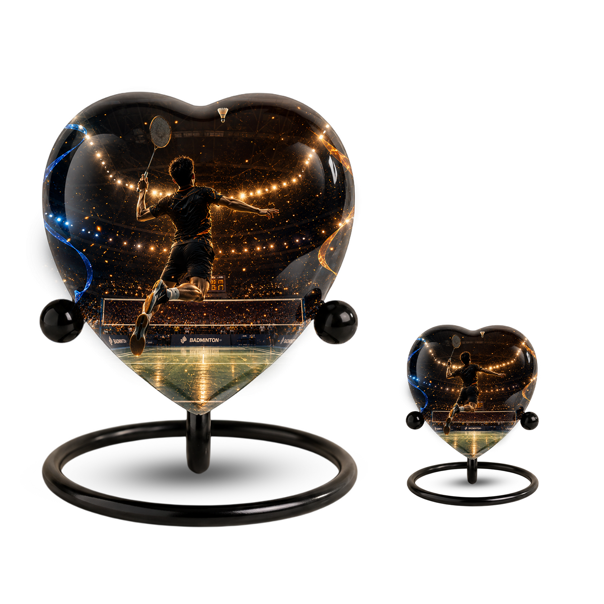 Personalized Badminton Cremation Urn for Ashes | Adult Urn for Dad, Men