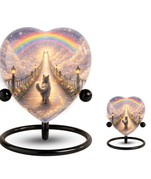 Heart Shaped Cat Urn for Ashes | Personalized Pet Urn for Cats