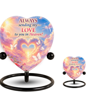 Butterfly Urn for Ashes – Butterfly Urn, Heart-Shaped Butterfly Memorial Urn