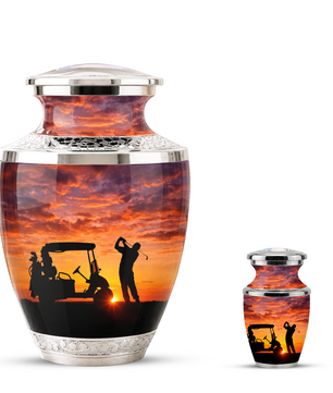 Golf Cremation Urn for Dad - Custom Golf Ashes Urn for Men