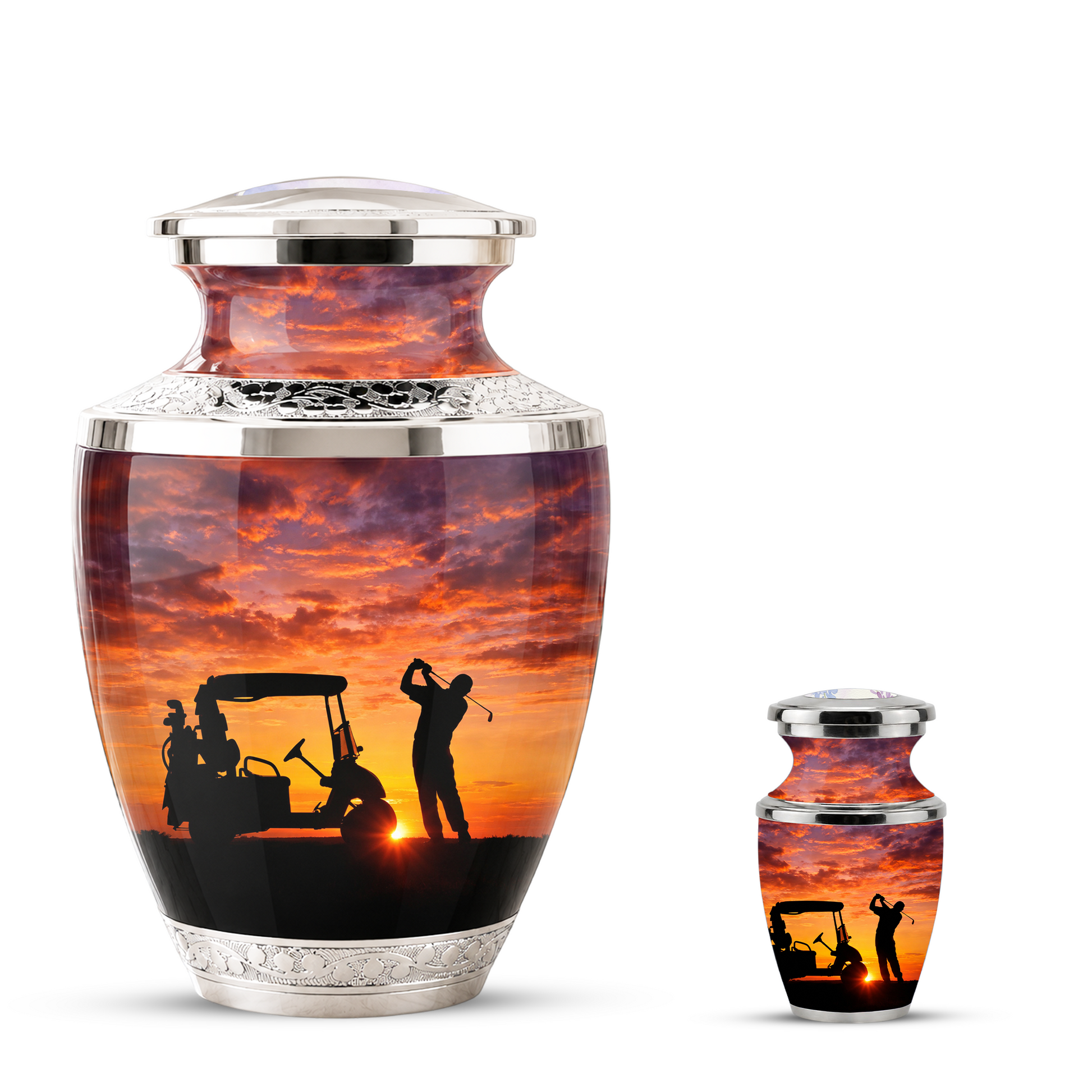 Golf Cremation Urn for Dad - Custom Golf Ashes Urn for Men