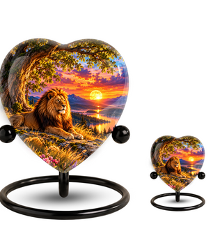 Lion Cremation Urn for Ashes, Lion Memorial Urn, Personalized Lion Urn, Lion Lover Memorial,