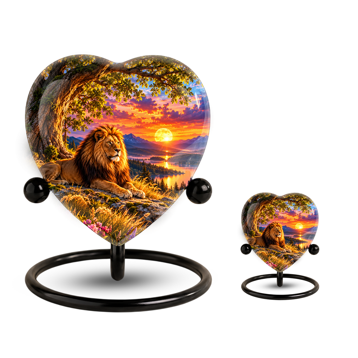 Lion Cremation Urn for Ashes, Lion Memorial Urn, Personalized Lion Urn, Lion Lover Memorial,