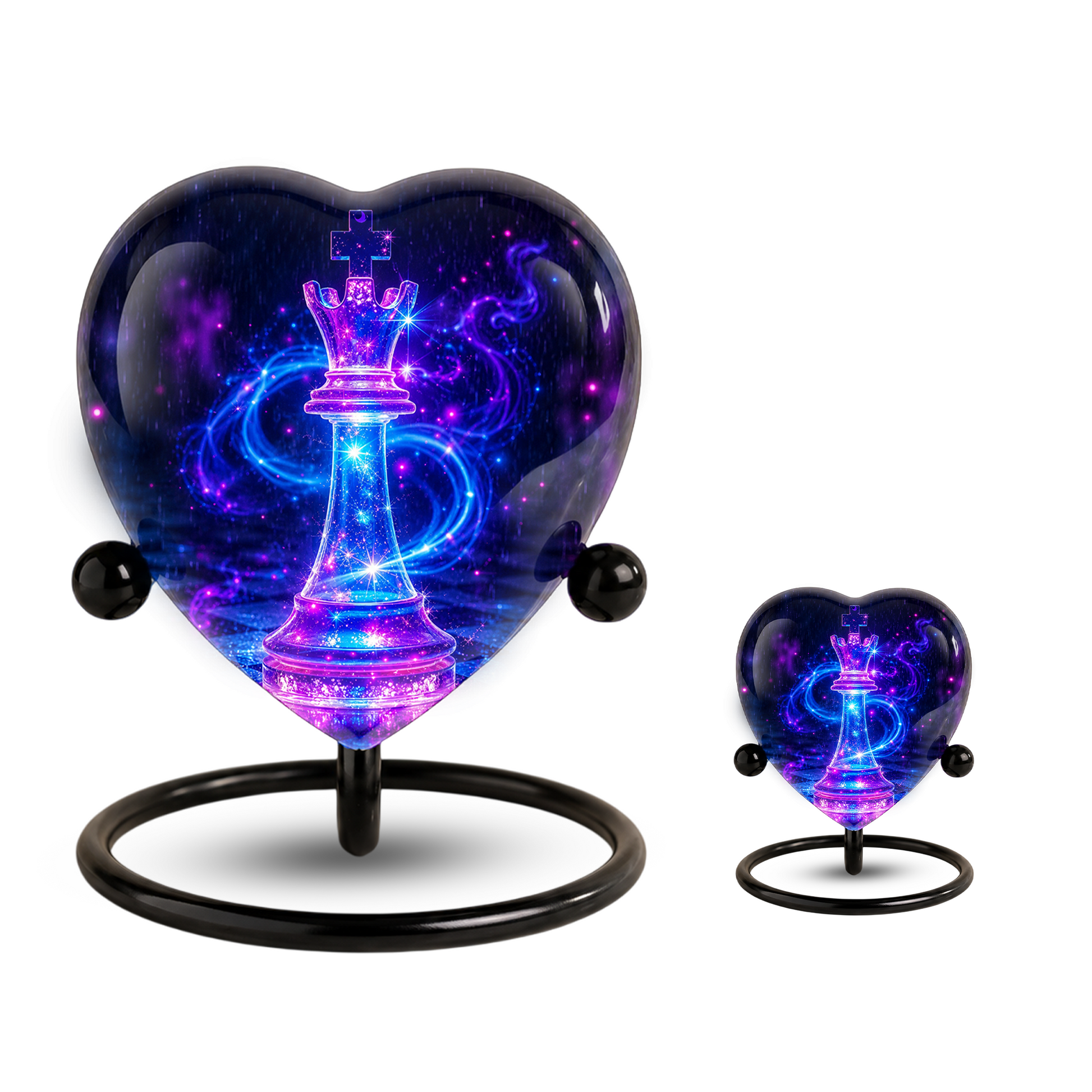 Royal Queen Chess Heart Adult Urn – Adult Urn, Urn for Ashes Adult, Adult Cremation Urns
