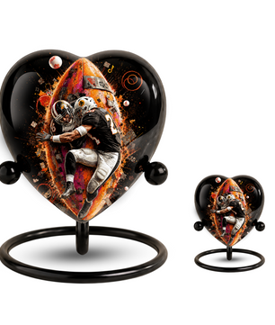 Football Cremation Urn for Ashes, Personalized Adult Urn for Dad, Men & Sports Fans