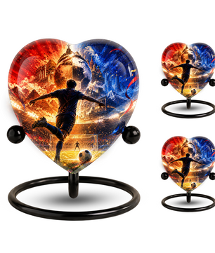 Personalized Soccer Cremation Urn for Ashes, Adult Urn for Dad, Men & Sports Fans