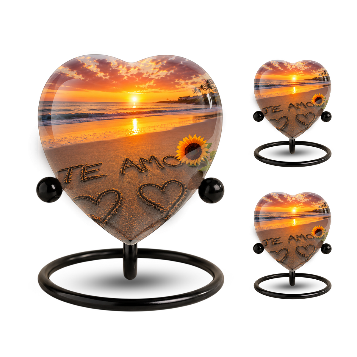 Beach Urn – Beach Urn for Human Ashes, Ocean Sunset Cremation Urn & Beach Keepsake Urn
