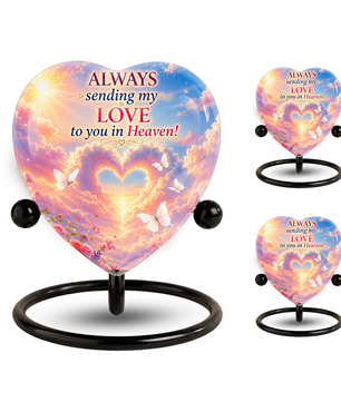 Butterfly Urn for Ashes – Butterfly Urn, Heart-Shaped Butterfly Memorial Urn