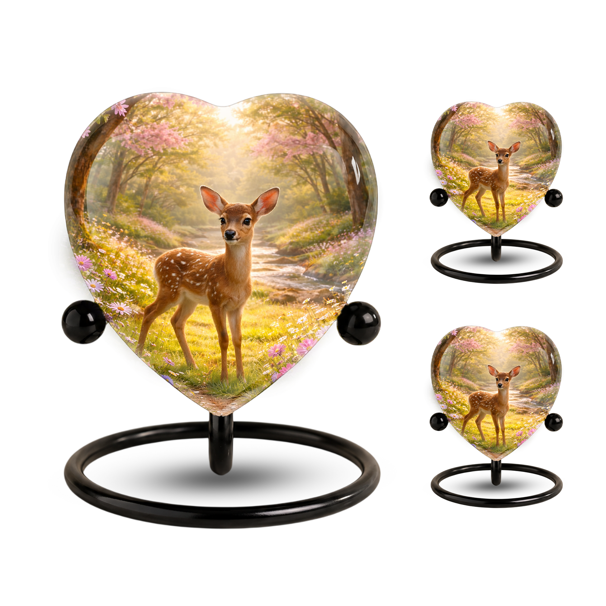Deer Heart Shaped Urn for Adult Ashes | Adult Cremation Urn & Memorial Urn