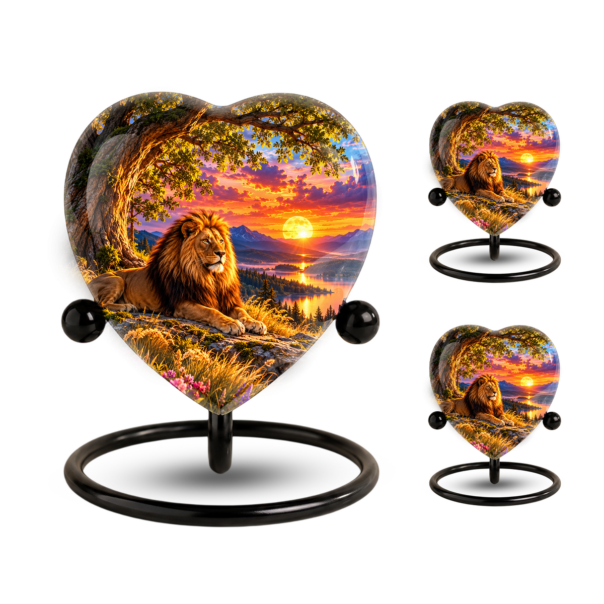 Lion Cremation Urn for Ashes, Lion Memorial Urn, Personalized Lion Urn, Lion Lover Memorial,