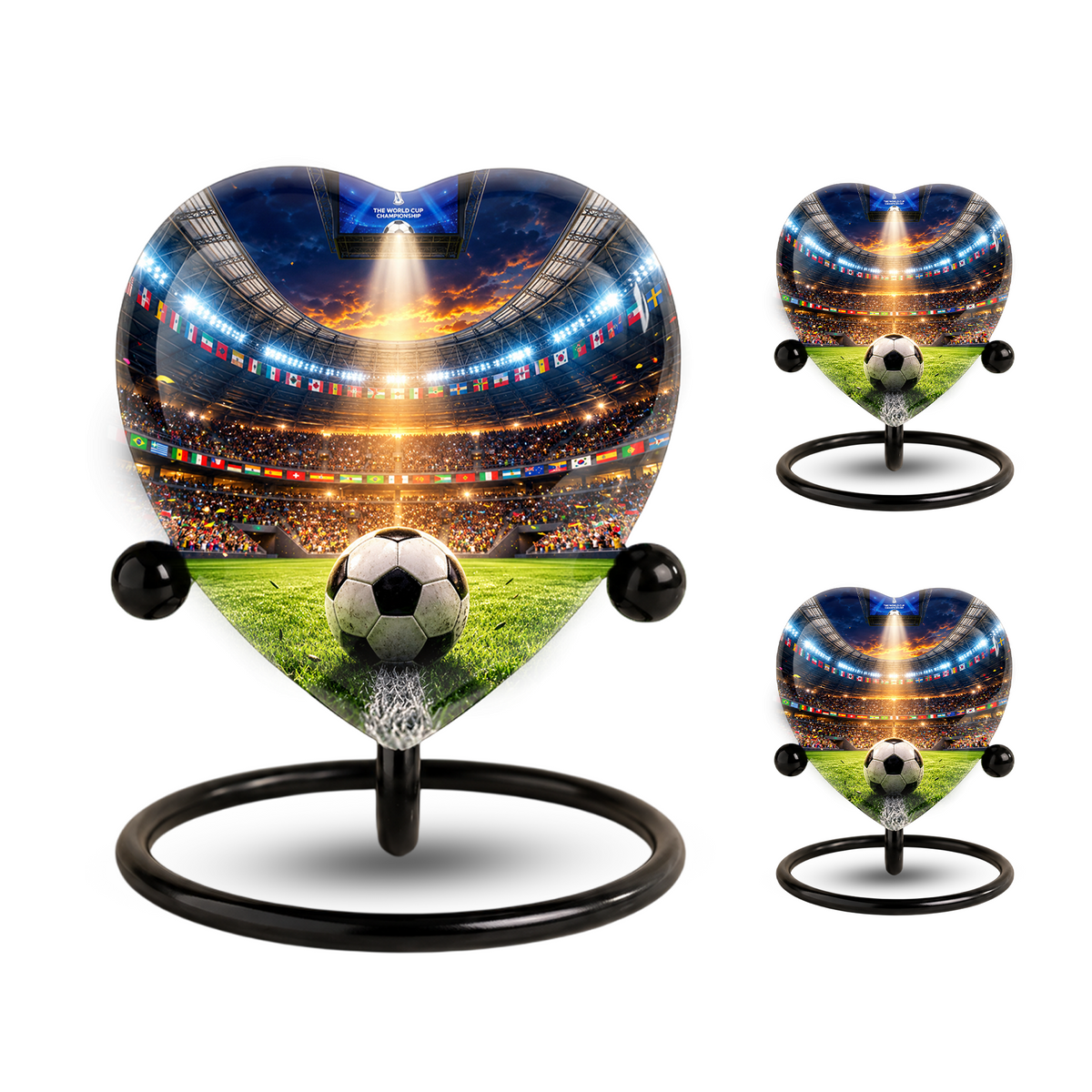 Football Soccer Adult Cremation Urn for Ashes, Personalized Sports Memorial Urn for Men & Adults