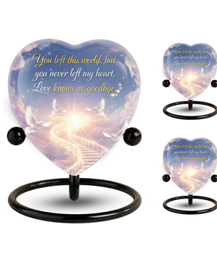 Heavenly Dove Heart Memorial Adult Cremation Urn, Adult Urns for Ashes, Peaceful Memorial Urn