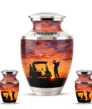 Golf Cremation Urn for Dad - Custom Golf Ashes Urn for Men