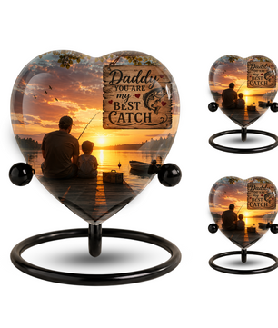 Fishing Urn for Dad – Gone Fishing Urn, Fishing Cremation Urn for Human Ashes