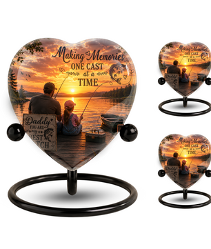Fishing Urn – Fishing Cremation Urn for Ashes, Gone Fishing Memorial Urn