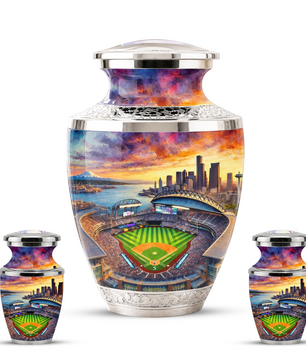 Customizable Baseball Stadium Cremation Urn for Men - Custom Baseball Ashes Urn