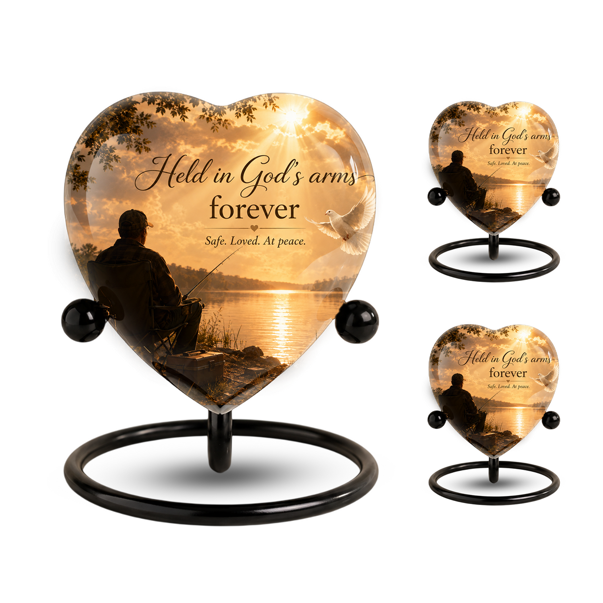 Fishing Urn for Dad – Gone Fishing Cremation Urn, Fishing Urn for Human Ashes & Personalized Dad Urn