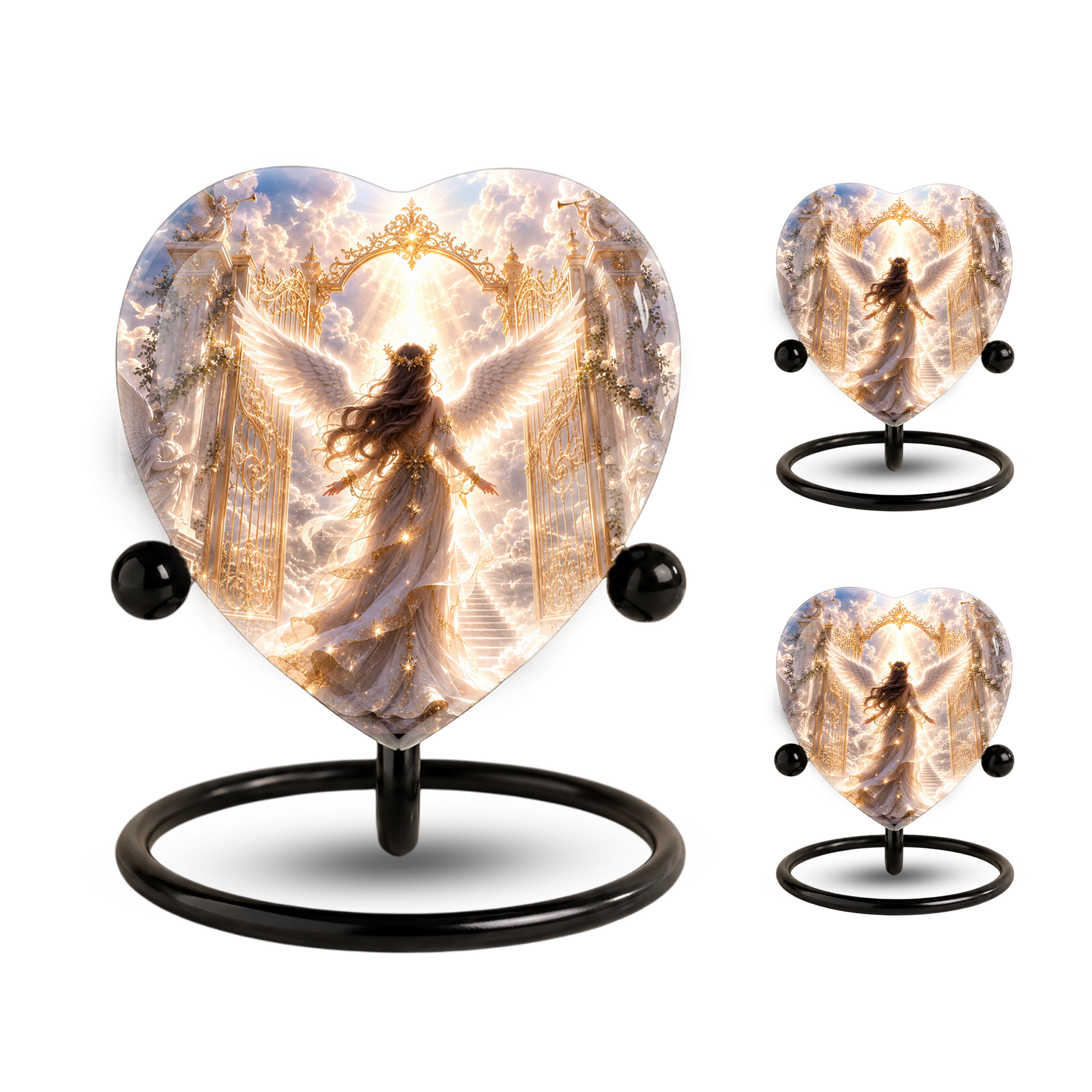 Angel Wing Heaven Urn – Heavenly Angel Wings Cremation Urn, Peaceful Heaven Memorial Urn